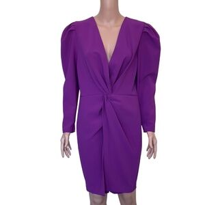 Sachin & Babi Agnes Plunge V-neck long sleeve twist front mutton
